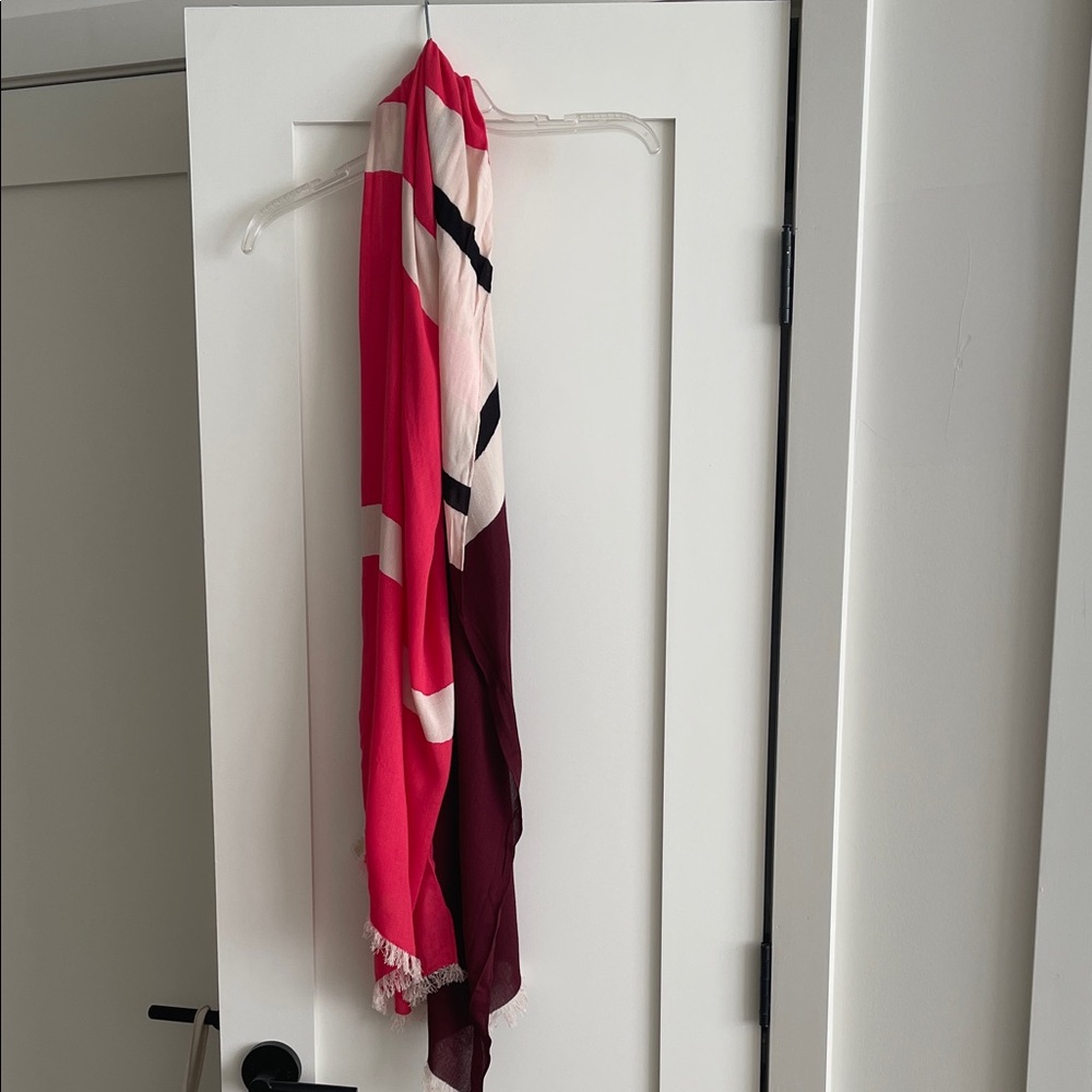 Kate Spade pink and maroon scarf